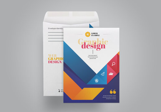 Creative Clean Business C4 Envelope Catalogue Template