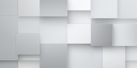 Gray color square pattern on banner with shadow abstract gray geometric background with copy space modern minimal concept empty blank copyspace 