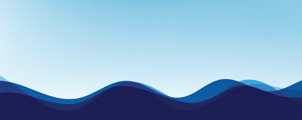 Abstract transparent blue wave presentation background