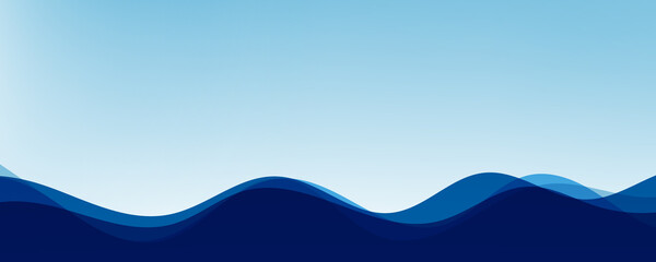 Abstract transparent blue wave presentation background