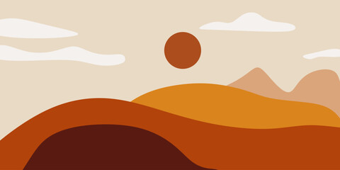 Abstract Mountain Bohemian Landscape