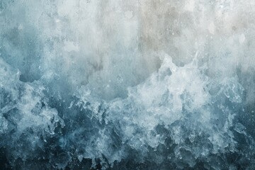 Obraz premium The ice is showing its gritty texture, a matte background, chalky aesthetics, nostalgic paintings, post processing, and icepunk aesthetics.