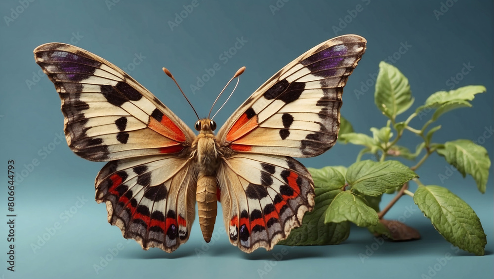 Sticker lepidoptera insects with beautiful look