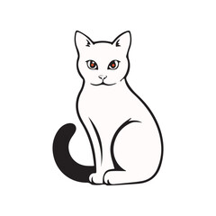 cat black silhouette design logo illustration 