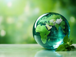 Green World: Earth and Environment Green world background Ai generative 