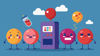 A series of vending machines dispensing stress balls and anxietyrelieving gadgets inadvertently reminding individuals of their feelings of anxiety and.