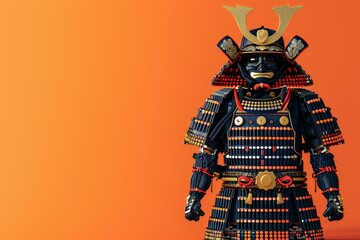3d illustration of japanese samurai armor on background - Powered by Adobe