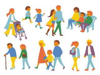 people going out for marche