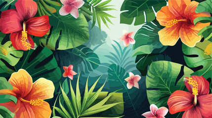 Tropical flowers design vector illustration Vector illustration