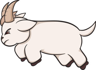 cute goat cartoon