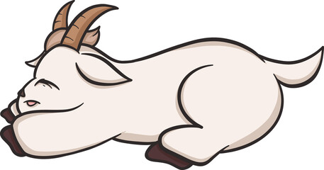 cute goat cartoon