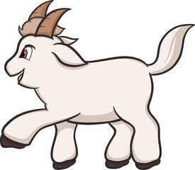 cute goat cartoon