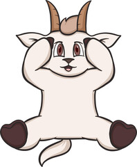 cute goat cartoon