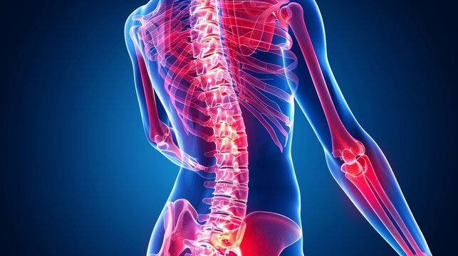 Lumbar pain management and office ergonomics. stretching exercises and pain relief tips