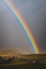 rainbow over the mountains