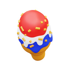 3d illustration ice cream cone