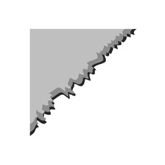 Blank Ripped Paper Corner Border Design