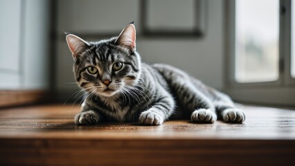 portrait of a cute cat animal