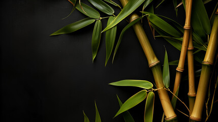 Fototapeta premium Bamboo trees in jungle ,generative ai
