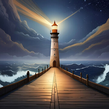 넓은 바다 위 등대
Lighthouse on the wide sea