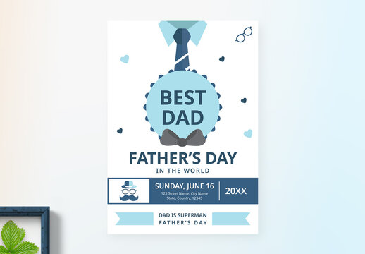 Father&rsquo;s Day Best Dad Flyer Template