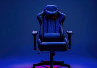 modern gamer chair on dark background, gamer concept and gamer style