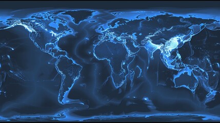 5g global density map in slack blue tone for technology concepts and network coverage