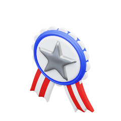 3d illustration Usa Badge