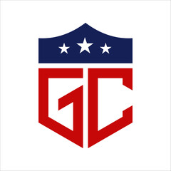 Patriotic GC Logo Design. Letter GC Patriotic American Logo Design for Political Campaign and any USA Event.