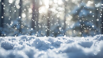 Abstract snow falling background.