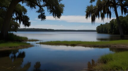 view of the May River in Bluffton SC from the grounds