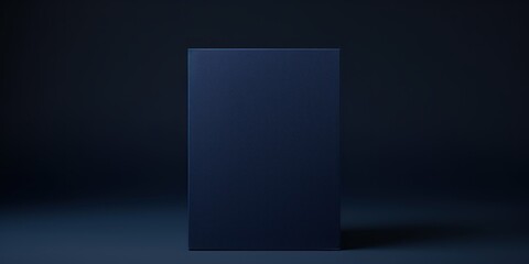 Indigo tall product box copy space is isolated against a white background for ad advertising sale alert or news blank copyspace for design text photo website 