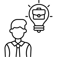 Business idea Vector icon in line style 