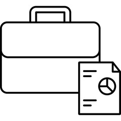 Business Case Vector icon in line style 