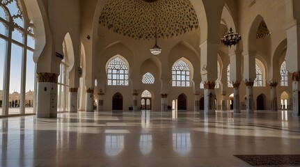 Fototapeta premium Imam Abdul Wahab Mosque The Qatar State Grand Mosque