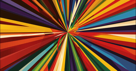 Colorful abstract radial burst background