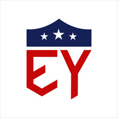 Patriotic EY Logo Design. Letter EY Patriotic American Logo Design for Political Campaign and any USA Event.
