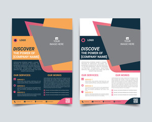 Corporate business flyer template design set