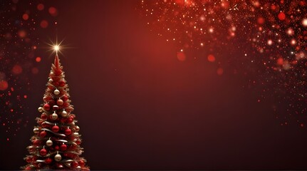  Christmas background with xmas tree and sparkle bokeh
