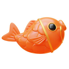 3D Orange Carp Fish