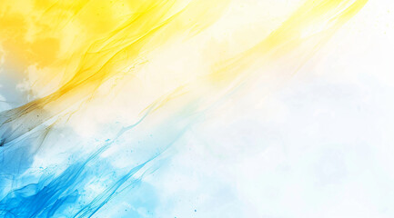 Abstract blue and yellow watercolor background