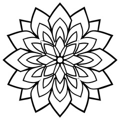 Stunning Mandala Vector Template For Intaglio 