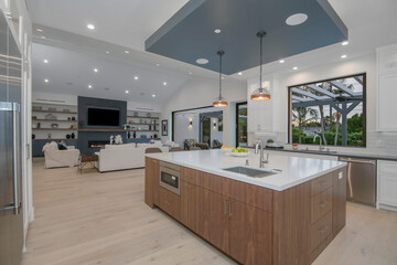 Kitchen in a modern new construction home in Los Angeles