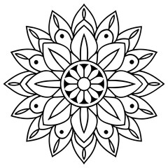 Fototapeta premium Stunning Mandala Vector Template For Intaglio 