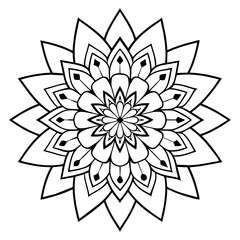 Stunning Mandala Vector Template For Intaglio 