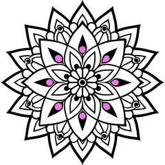 Stunning Mandala Vector Template For Intaglio 