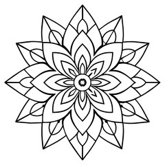 Stunning Mandala Vector Template For Intaglio 