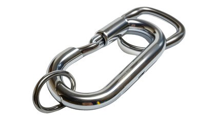 Realistic Carabiner on transparent background