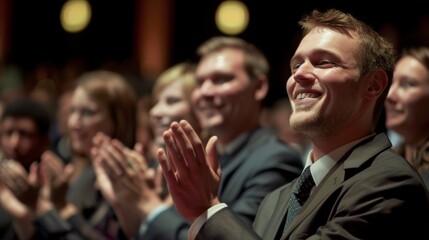 Fototapeta premium Audience Applauding at Formal Event