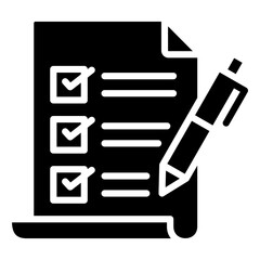 Check Sheet  Icon Element For Design